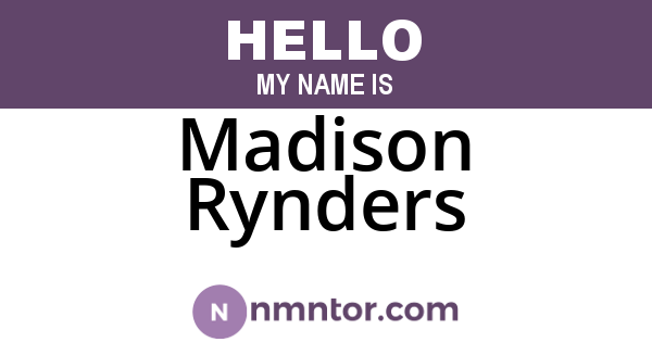 Madison Rynders