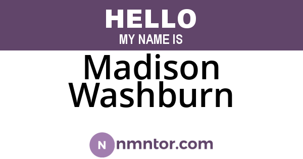 Madison Washburn