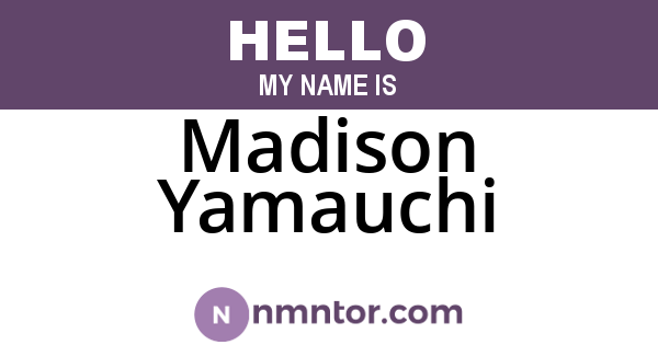 Madison Yamauchi