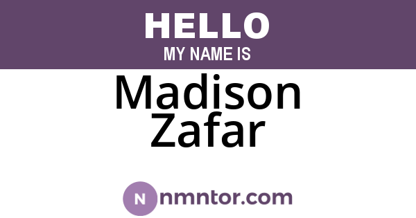 Madison Zafar