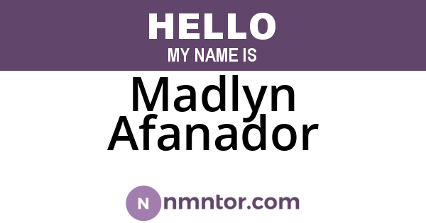 Madlyn Afanador