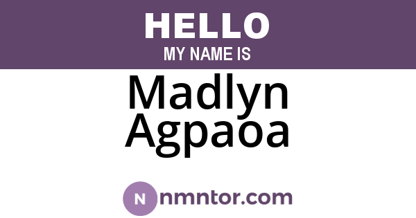 Madlyn Agpaoa