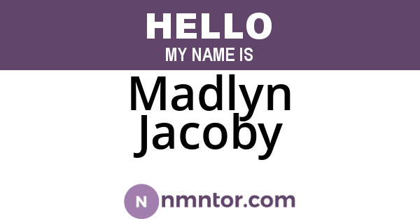 Madlyn Jacoby