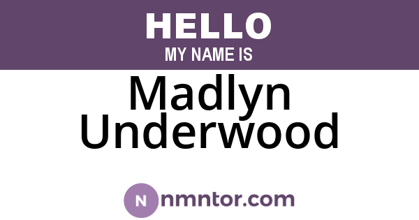 Madlyn Underwood