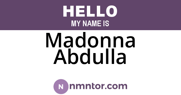 Madonna Abdulla