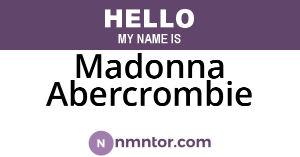 Madonna Abercrombie