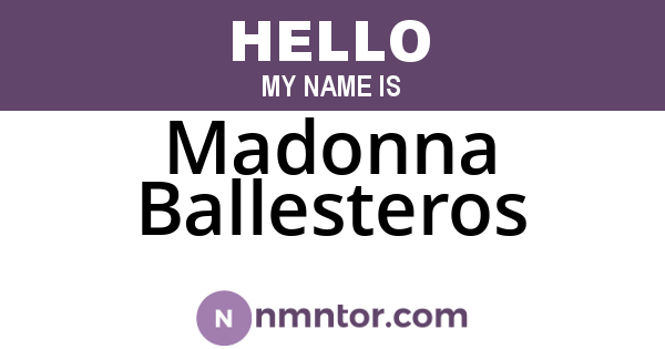 Madonna Ballesteros