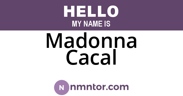 Madonna Cacal