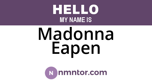 Madonna Eapen