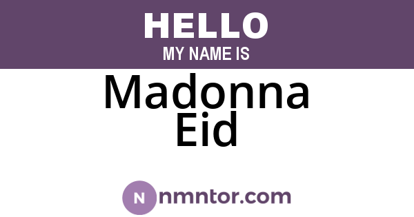Madonna Eid