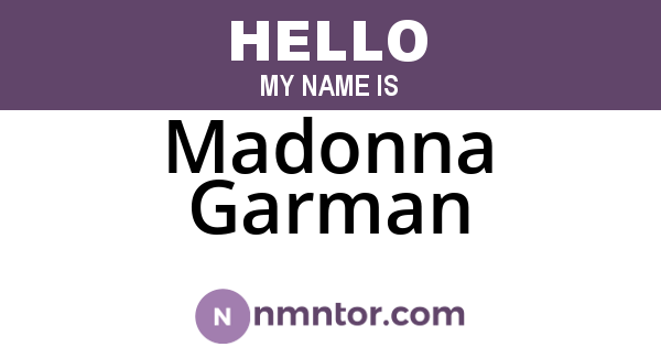 Madonna Garman
