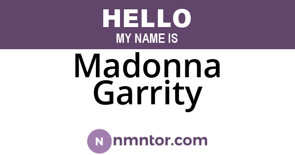 Madonna Garrity