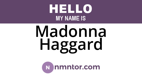 Madonna Haggard