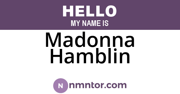 Madonna Hamblin