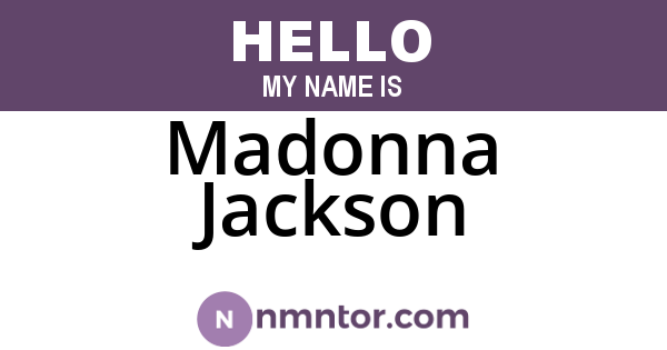 Madonna Jackson