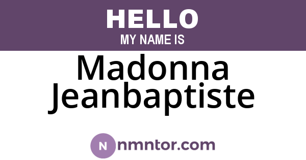 Madonna Jeanbaptiste