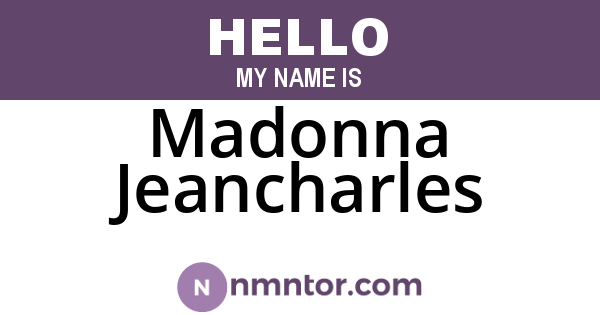 Madonna Jeancharles