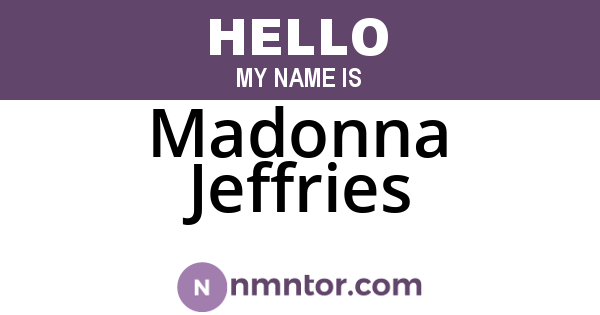 Madonna Jeffries