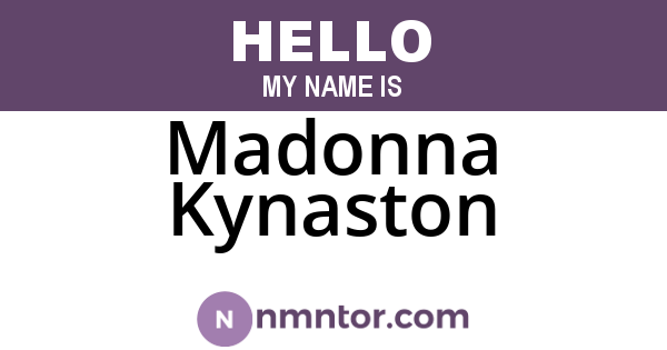 Madonna Kynaston