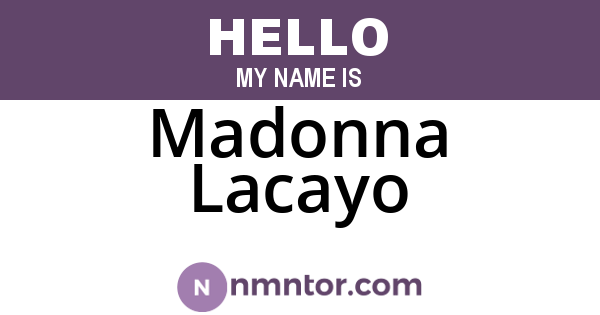 Madonna Lacayo