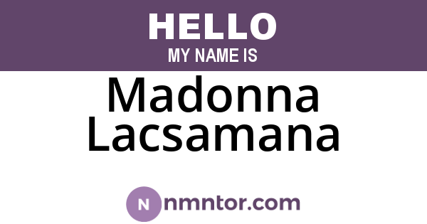 Madonna Lacsamana