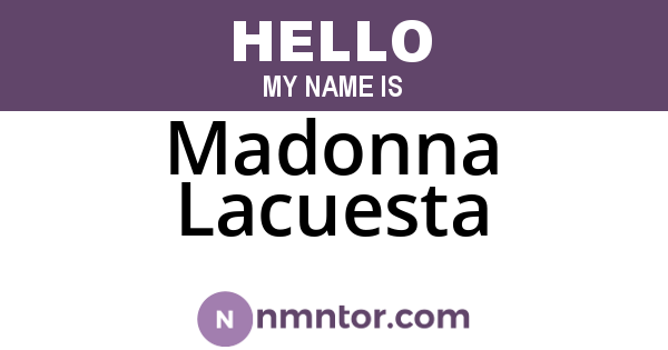 Madonna Lacuesta