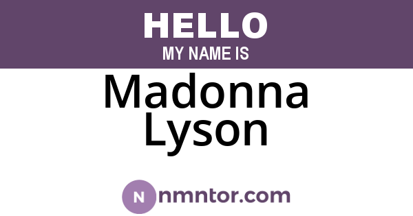 Madonna Lyson