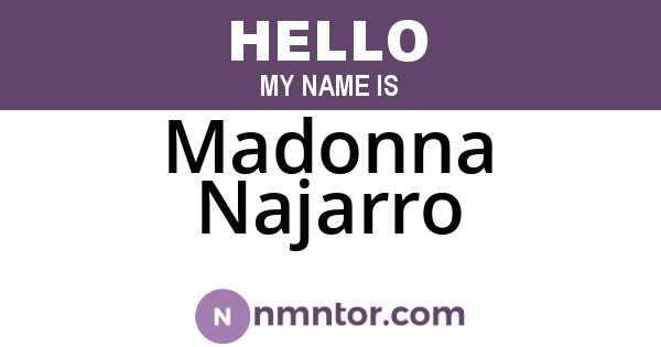 Madonna Najarro
