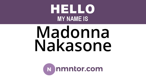 Madonna Nakasone