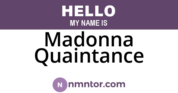 Madonna Quaintance