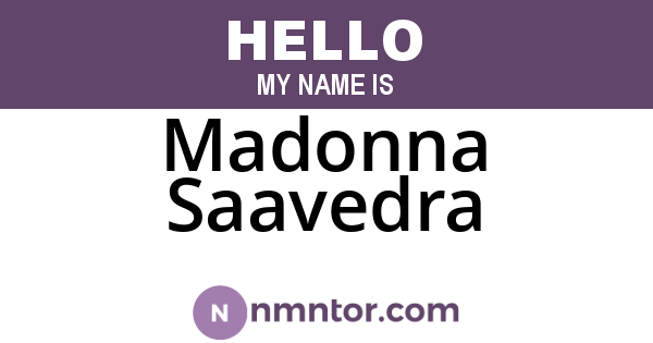 Madonna Saavedra