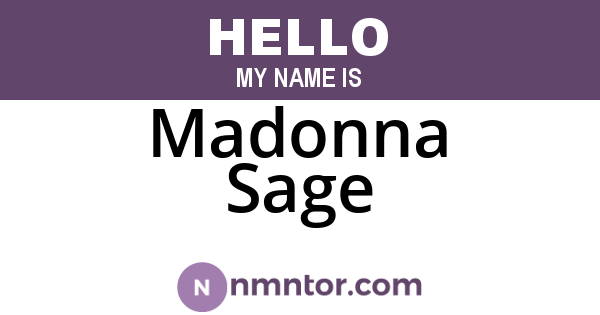 Madonna Sage
