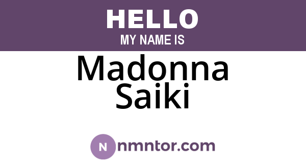 Madonna Saiki