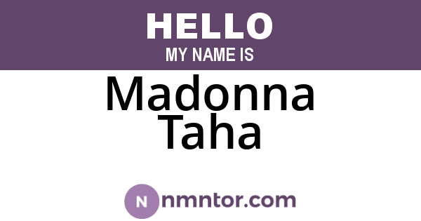Madonna Taha