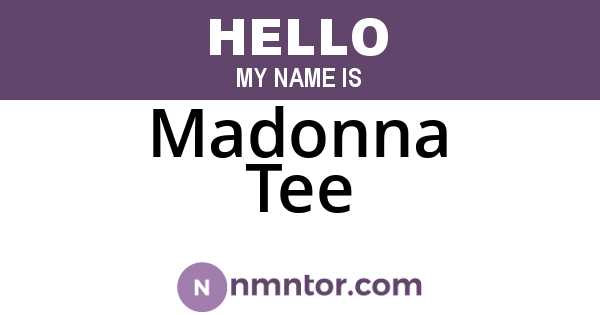 Madonna Tee