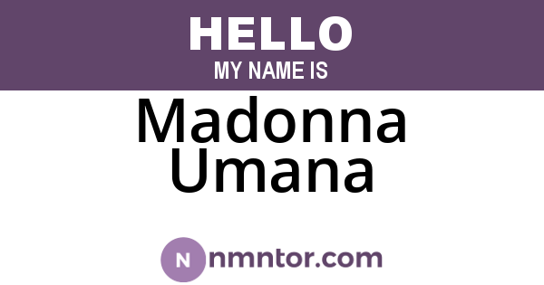 Madonna Umana