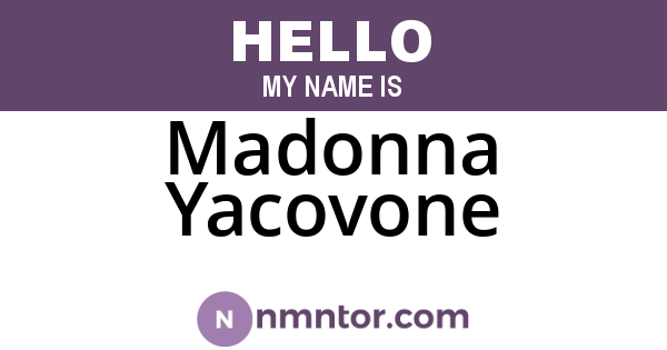 Madonna Yacovone