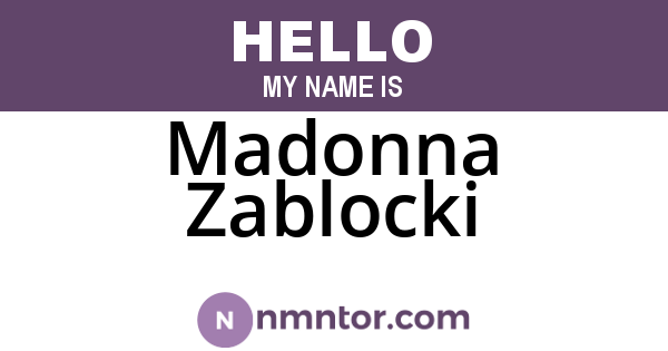 Madonna Zablocki