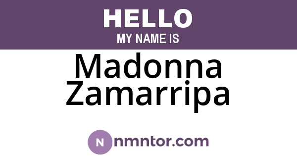 Madonna Zamarripa