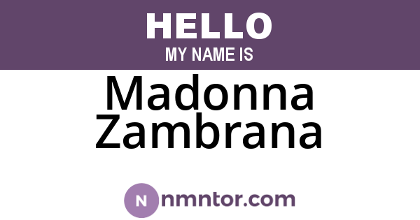 Madonna Zambrana