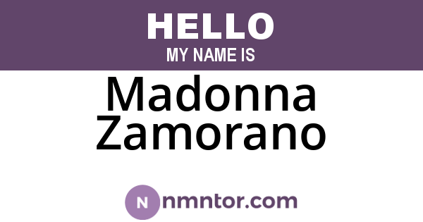 Madonna Zamorano