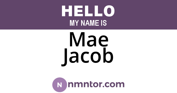 Mae Jacob