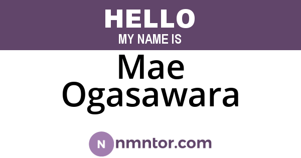 Mae Ogasawara