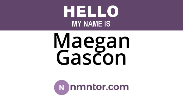 Maegan Gascon