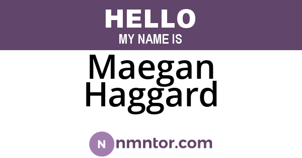 Maegan Haggard