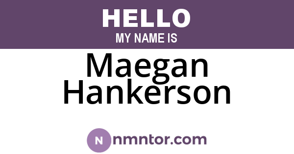 Maegan Hankerson