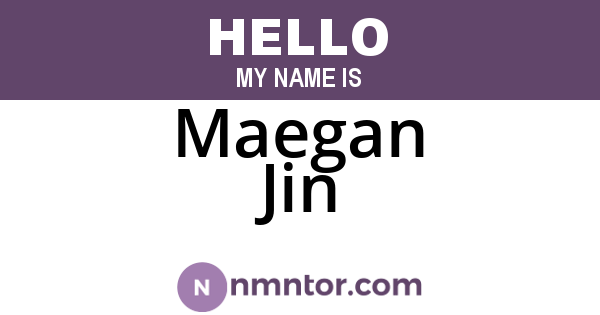Maegan Jin