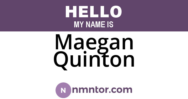 Maegan Quinton