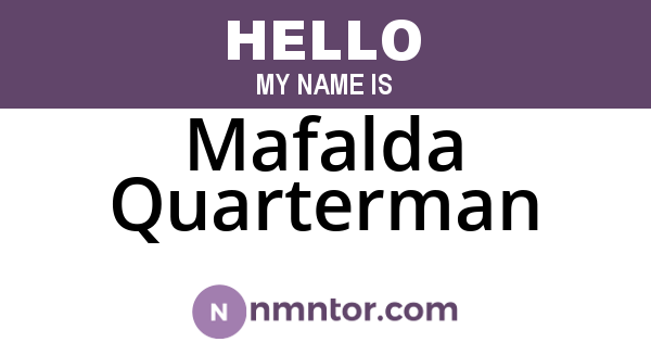 Mafalda Quarterman