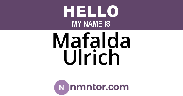 Mafalda Ulrich